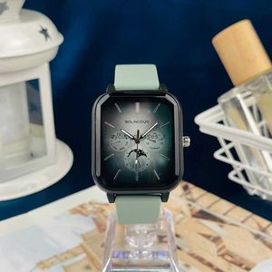 Large dial square minimalist college student couple watch live streaming trend womens quartz