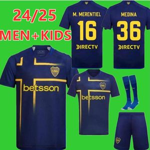 2024 2025 CA BOCA Juniors Cavani Soccer Jerseys 24 25 Carlitos Maradona Club Atlético Conmebol Libertadorores Janson Futebol Circt Men Sets Kids Uniform 6659