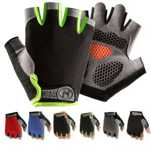 Non-slip Anti Motorcycle elastic Shock Fiess Cycling Breathable Men Women Half Finger Gloves Bicycle L2405