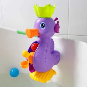 Banyo oyuncakları çocuk duş küveti oyuncak sevimli sarı ördek su çarkı fil oyuncak bebek musluk banyo su sprey aracı D240522