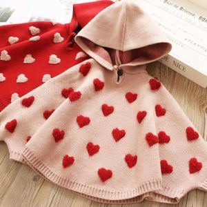 Autumn Dziecięce Cute Children Children Spring Cloak Baby Girls Sweter z kapturem Dzieci Dzienniki Swetery L2405