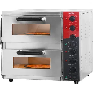 Electric Ovens Listed Commercial Double Deck 16 Inch Countertop Pizza Oven With Stone Multipurpose Indoor