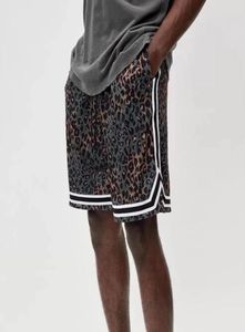 High Street Leopard Print Shorts Mens Kolor Zakładanie Letnie krótkie hip -hopowe luźne luźne pięć punktowe spodnie 32126879640804
