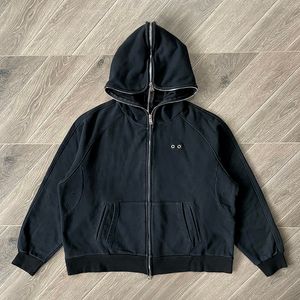 2024ss Zip Up Hoodie Men Women Hoodies Oversize Real Photos