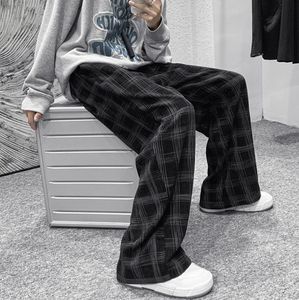 Autumn Corduroy Pants Men Fashion Retro Casual Plaid Pants Men Streetwear Hip Hop Loose Straight Trousers Male Large Size S5XLT229468236