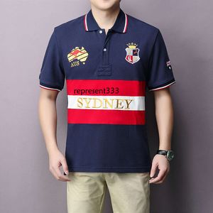 polo shirt men New men's polo shirt, Sydney, Australia, beautiful floral short sleeved lapel, fashion, sports and leisure