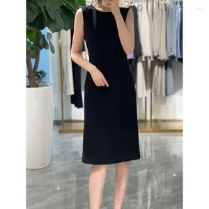 Casual Dresses Dress Women's Spring and Autumn Round Neck Långärmlös andas Slim-Fit Figure smickrande A-Line