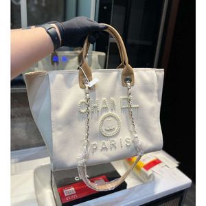 10A Shoulder Bags Luxury Handbags Tote Beach Bag Trendy Canvas Pearl Letter CC Totes Evening Handbag Chain Designer Brand CH Casual Large Travel Backpack XQ45