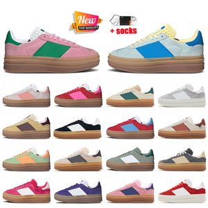 Platform Designer Gazelle Bold Dress Shoes Gazelles Women True Pink Green Almost Blue Yellow Black Gum White【code ：L】Womens Cloud Sneakers Trainers