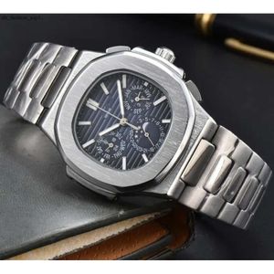 Patekphilippe assistir moda de luxo de alta qualidade masculino 5740 relógios homens legais assistem a relógios de pulso de moda esportes de aço inoxidável calendário de quartzo calendário presente 464