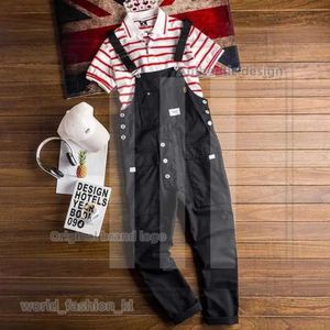 Designer Men's Jeans Fashion Men Jumpsuit Bib Pants Solid Color Joggers Pockets Streetwear Loose Cotton Straps Suspender Men's Cargo Overalls Rompers 935