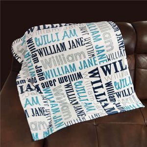 Name Personalized Infant Crib Stroller Flannel Fleece Blanket Swaddle Wrap For Newborn Boy Girl Baby Bedding Birthday Gift