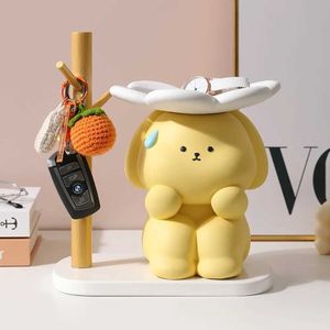 アクションおもちゃのフィギュアホームアクセサリー樹脂装飾品オーガナイザー玄関リビングルーム装飾デスクトップギフト猫の置物H240522