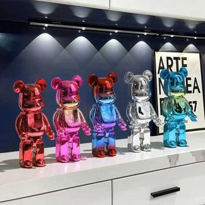 Action Toy Figures Ny plätering Violent Bear Ornaments Living Room TV Cabinet Landing Doll Porch Wine Hushållens djurstaty Skulptur Gift H240522