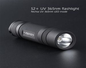 Convoy S2 UV 365nm led flashlight with nichia LED in side Fluorescent agent detectionUVA 18650 Ultraviolet flashlight 2208128134029