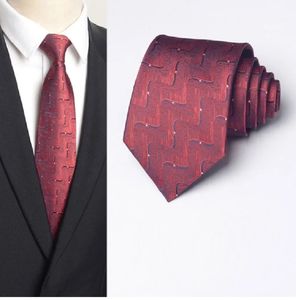 Мужчина 100 шелковый галстук Жаккард Крават Деловой повседневной галстук голубой красный коричневый 240522