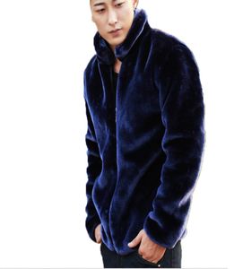 Ganze Herren Winter Lederjacke Reißverschluss Cardigan Men039s Mink Coat Marke Jugend Männer Kunstpelzmäntel Motocycle Factory Direct5803483