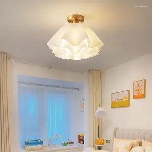 Ljuskronor modern vit ledning för sovrum högkvalitativt takhänge lampbar vardagsrum nordiskt konstljus
