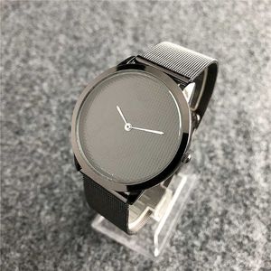 trendy luxury deals personalized blurred digital large dial simple shape thin strap couple lovers quartz watch 2658