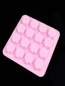 Cake Tools Pet Cat Dog Paws Silicone Mold 16 Holes Cookie Candy Chocolate DIY Mould Decorating Baking Handmade Soap8885944