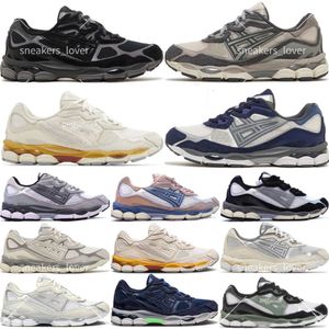 Top Gel NYC Marathon Running Shoes 2024 Designer Oatmeal Concrete Navy Steel Obsidian Grey Cream White Black Ivy Outdoor Trail Sneakers