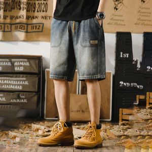 American Style Denim Straight Leg Shorts, 2024 Summer Thin, Loose and Casual Capris, Men's M522 44