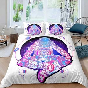 Bedding sets Astronaut Duvet Cover Set Queen Size Outer Space 3pcs for Kids Girls AdultsComforter Soft with 2 cases H240521 E9FD