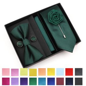 Tie regalo di compleanno di ottima qualità set di gemelli Hanky con cabina a quadri sottile per uomini abbigliamento formale regalo per il fidanzato 240522