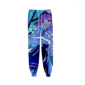 Calça feminina y2k personalidade hololive vtuber minato aqua 3d masculino casual fitness sweatpantes calças pequenas calças