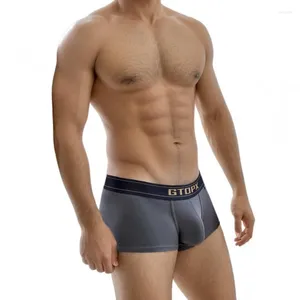 Манчины мужские нижнее белье с низкой талией однослойные 3D-мешочек тонкий дышащий спортивный спортивный боксер для мужчин для мужчин