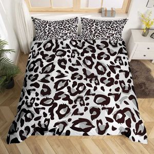 Bedding sets Leopard Comforter Set Quilt with 1 and 2 cases for Kids Bedroom All Season Full Queen Size H240521 261Q