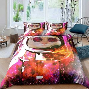 Bedding sets Astronaut Duvet Cover Set Queen Size Outer Space 3pcs for Kids Girls AdultsComforter Soft with 2 cases H240521 FPEK