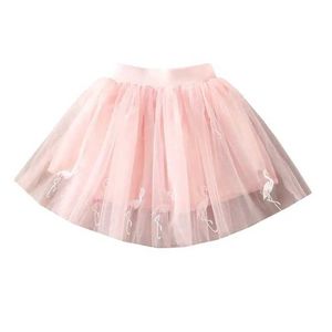 Saias de moda Kids Girl Saias de Flamingo Mesh Minishirts Menis Vestido Girls 2-10y Party Cosplay Princess Tutu Tulle Faldas Skirt Y240522