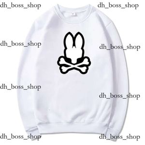 Psyco Bunny Fun Rabbit Printing Hoodies CottonSclothing Capuz do capuz roxo Medo do Sweater Sports Sweatshirts Men Pullovers Bunny Psyco Hoodie 649