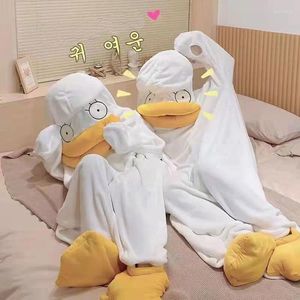 Heimkleidung Elizabeth Duck Pyjamas Nachthemd Flanell Schlafsack Decke Sand Skulptur Kapuze lustige Kleidung