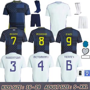 24 25 Skottlands fotbollsskjorta Tierney Soccer Jerseys Robertson McTominay McGregor Dykes Adams skjorta bort landslaget Christie Armstrong Fraser Uniform