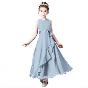 Abiti di battesimo Dideytttawl Chiffon Youth Dress Bridal Abito da sposa Abiti da ragazza di fiori per feste di matrimonio per bambini Primi abiti comunitari Q240521