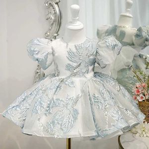 Abiti da battesimo palazzo spagnolo principessa lolita abiti da ballo per ragazze baby stampato di compleanno stampato per bambini abiti da festa battista vestiti q240521