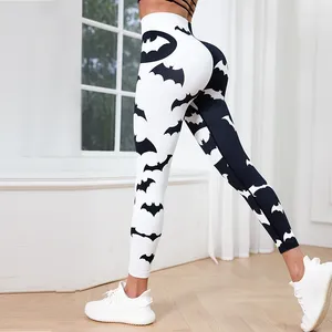 Leggings femininas Print Sports Print Women Nylon Slim Tights High Cídhar Hip Hip