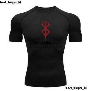 Herr t-shirts anime berserk guts designer t shirt kompression skjorta fitness sport kör tight gym tshirts atletic snabb torr bekväm topp tee sommar 555