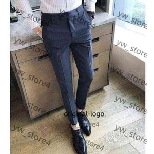 2024 Męskie Slim Fit Ubrania biznesowe dla mężczyzn Kombinezon Pole Mężczyźni Mężczyźni Sprężyna Formal Spodnie Czarno -Blue Dress Pants Men E69E