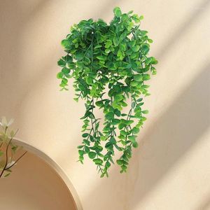 Decorative Flowers 60CM Eucalyptus Vine Artificial Plants For Home Outdoor Party Winter Wedding Christmas Decoration Hanging Wall Fake