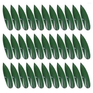 Mugs 100 Pcs Carpet Leaves Mat Sushi Serving Bamboo Leaf Faux Grass Decor Ornament Cake Accessories Decorative Plate Platter Sashimi