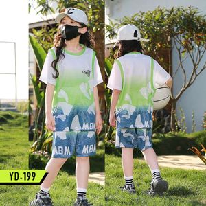 Kinder Team Training Uniformen Kinder Basketball Trikot schnell trocken modisch bequemes Jungen Girl Shirt Sportswear Tracksuit L2405