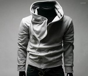 Men039s Hoodies Men039s Sweatshirts Hip Hop Men Hoodie Fashion Mens Stylish Solid Color Long Sleeve Diagonal Zipper Cotton6293236