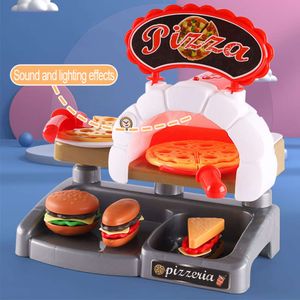 Kid House Game Kitchen Restauracja Fast food Fries Desser Kawa Hine Cashier Set Mini Educational Role Play Play Toys