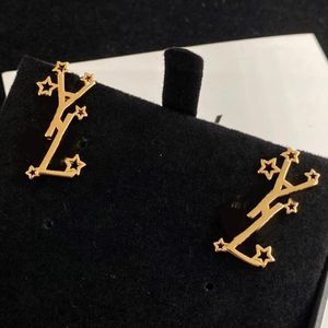 Klassisk designer studörhängen y för kvinnor örhänge lyxiga designers guld brev studörhängen smycken 254l