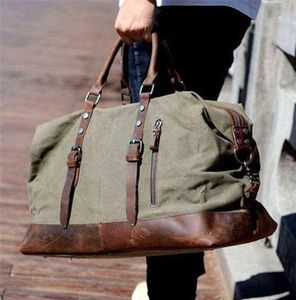 Duffel Bags Sacos de fim de semana de lona de cera de óleo Homens Women039S Bolsas de viagem grandes de viagem à prova d'água Bolsa de bagagem pendurada Vintage Duffle3979846