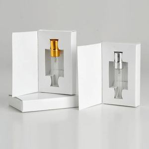20pcs/lote 3ml 5ml 10ml Atomizador de perfume Caixas de papel personalizáveis e garrafa de perfume de vidro com embalagem de atomizador 240511
