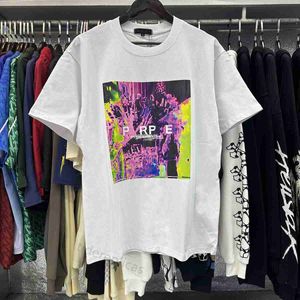 Camisa roxa masculina designer de camiseta de camiseta de camiseta de camiseta de roupa de algodão camiseta de algodão graffiti más diversão em cores estampa esboço de pintura a óleo Padrão de rua graffiti loseh6ffqqby